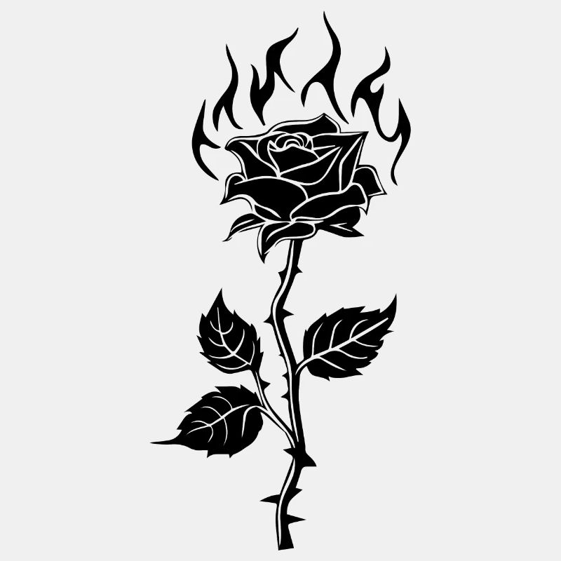 Brennende Rose Blume