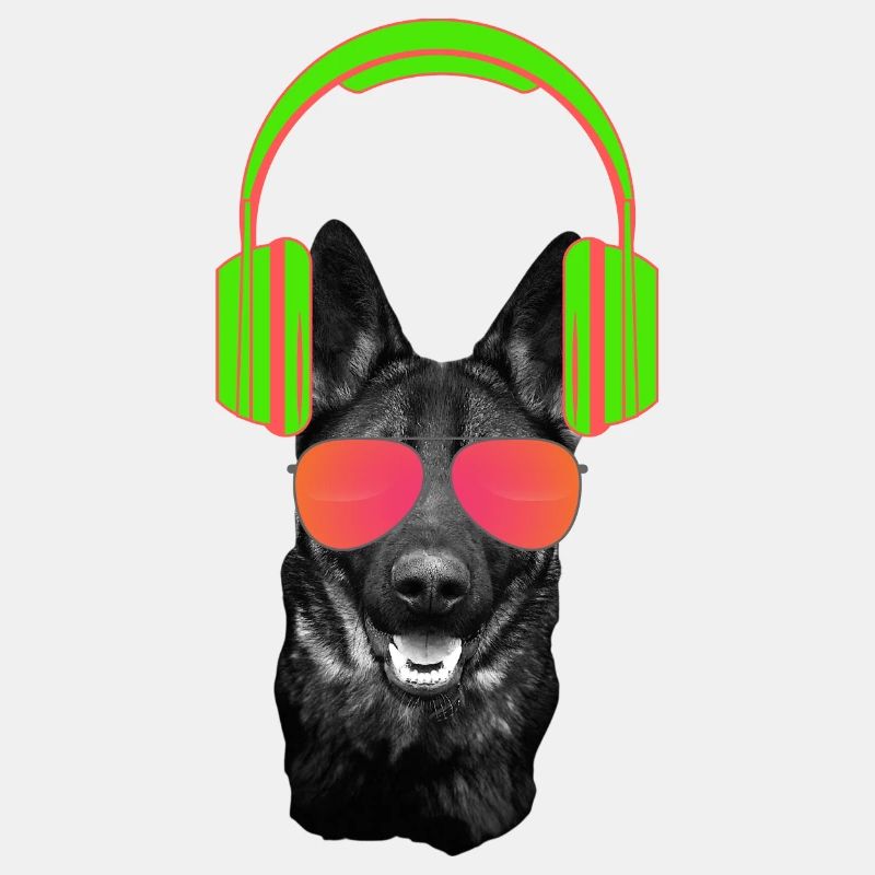 Schäferhund DJ Deutscher Schäferhund Kopfhörer