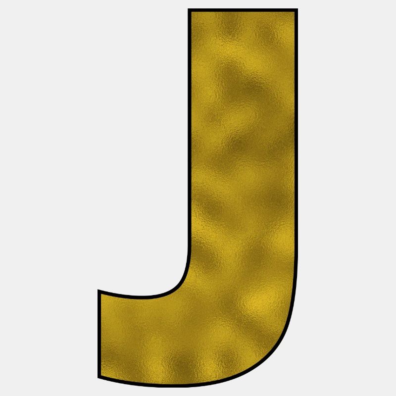 Buchstabe J Gold