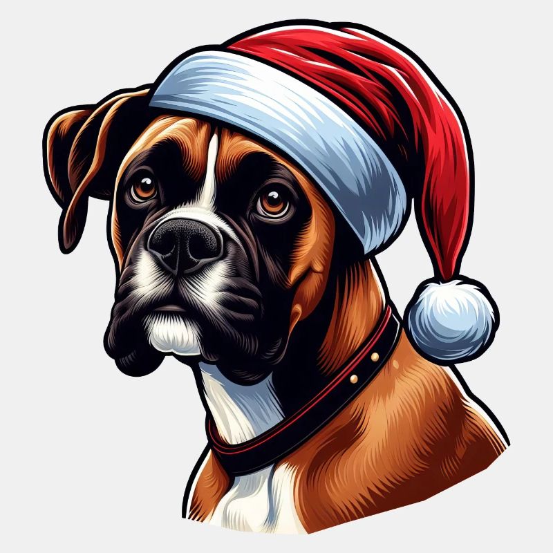 Boxerhund Der Weihnachtsmann