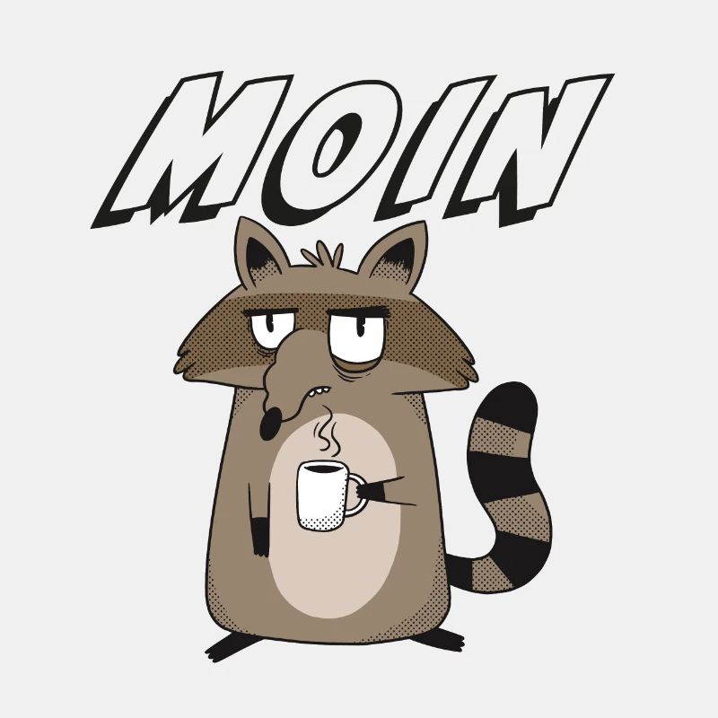 Waschbär Kaffee MOIN