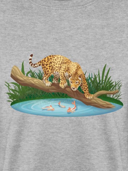 Leopard jagt im Wasser