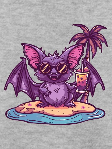 Fledermaus Sommer Strand Comic