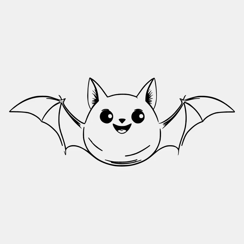 Cute bat as vector illustration