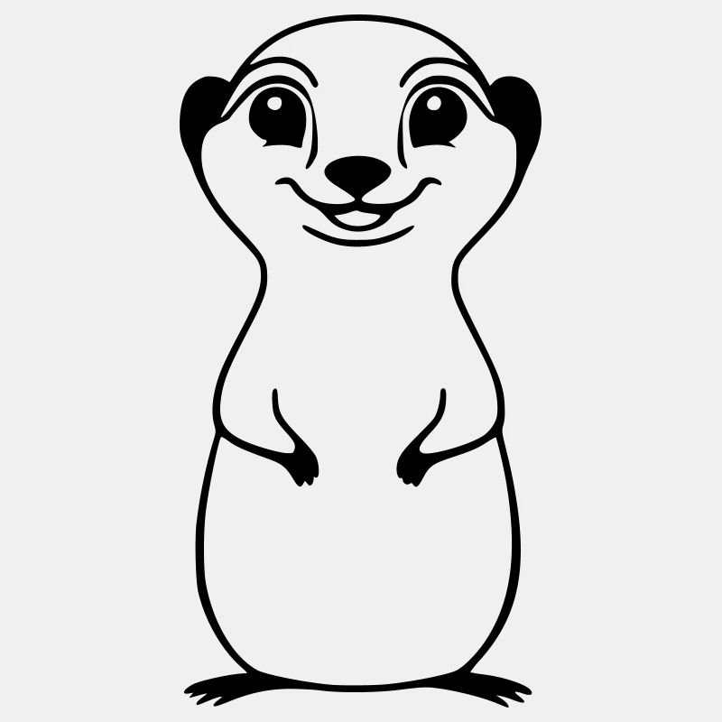 Erdmännchen als Vektorgrafik