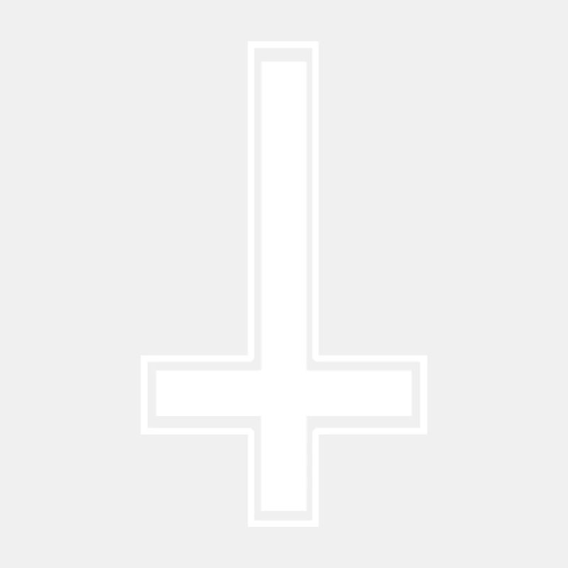 Upside down angular white cross