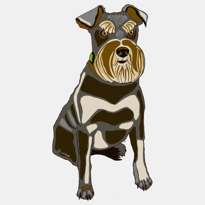 Wütender grauer Hund
