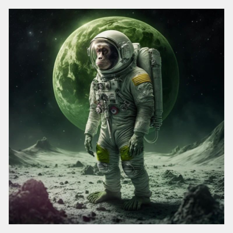 Monkey astronaut (small design)