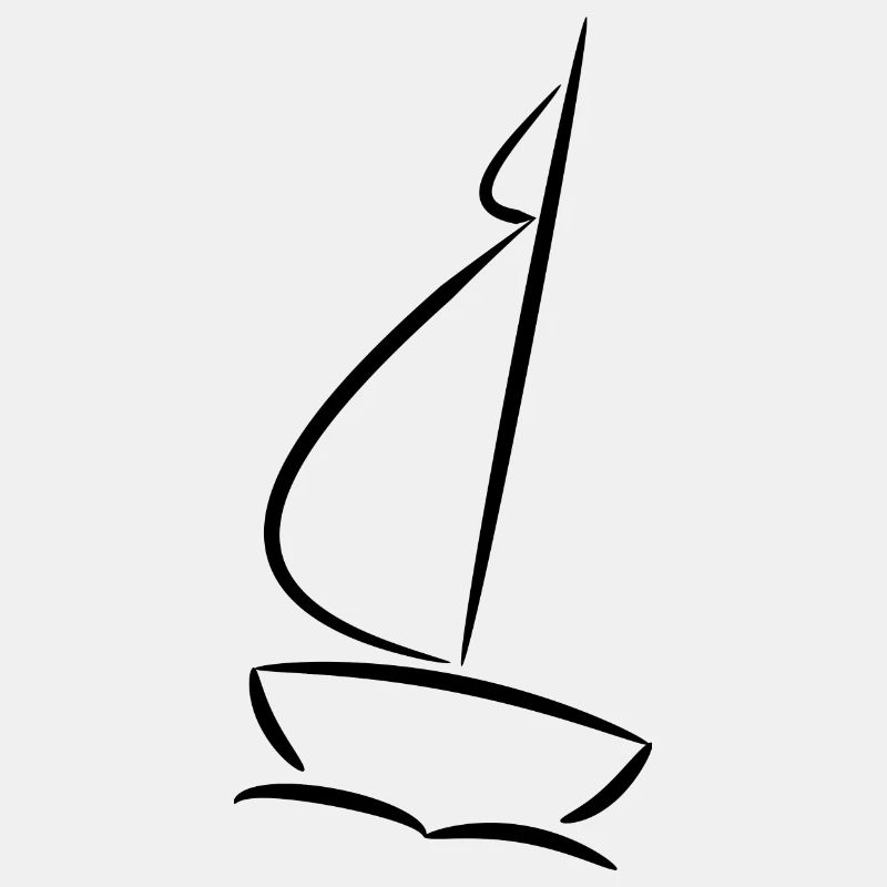 Segelschiff 6 Schwarz