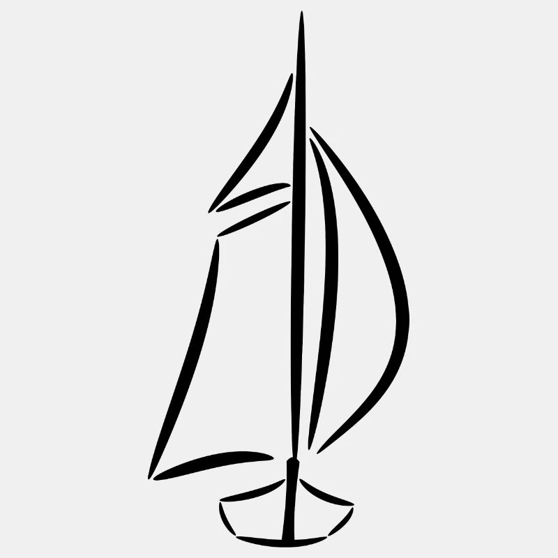 Segelschiff 1 Schwarz