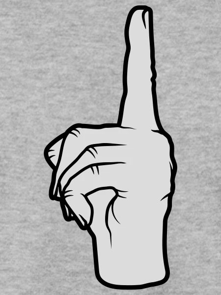Finger points up