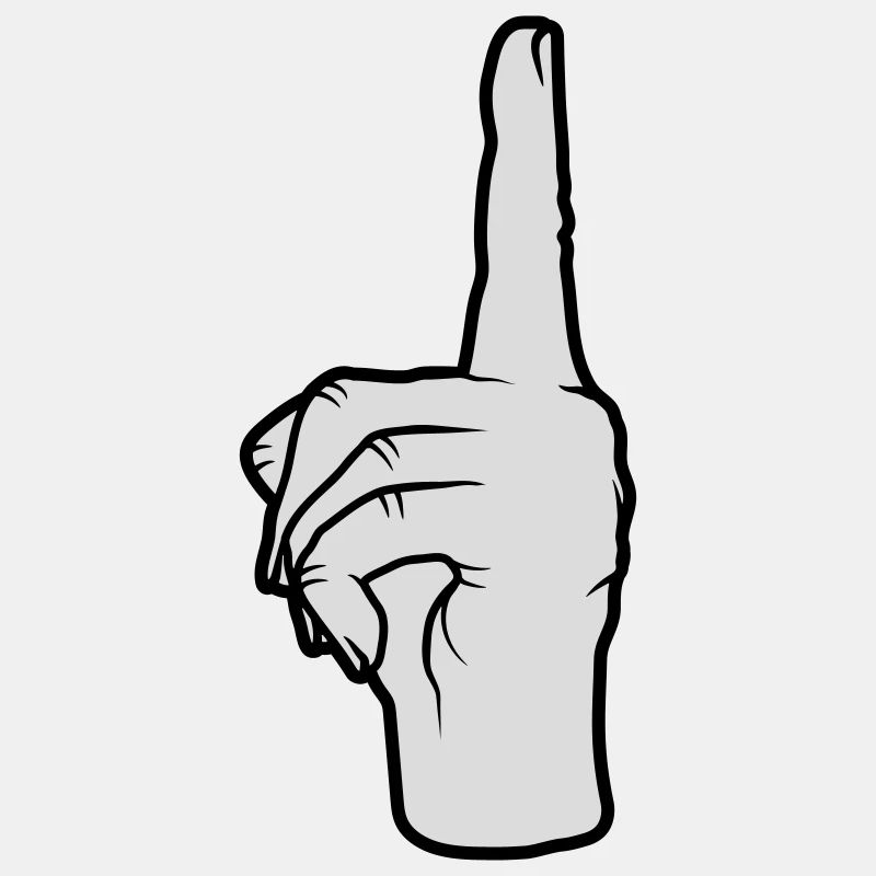 Finger points up