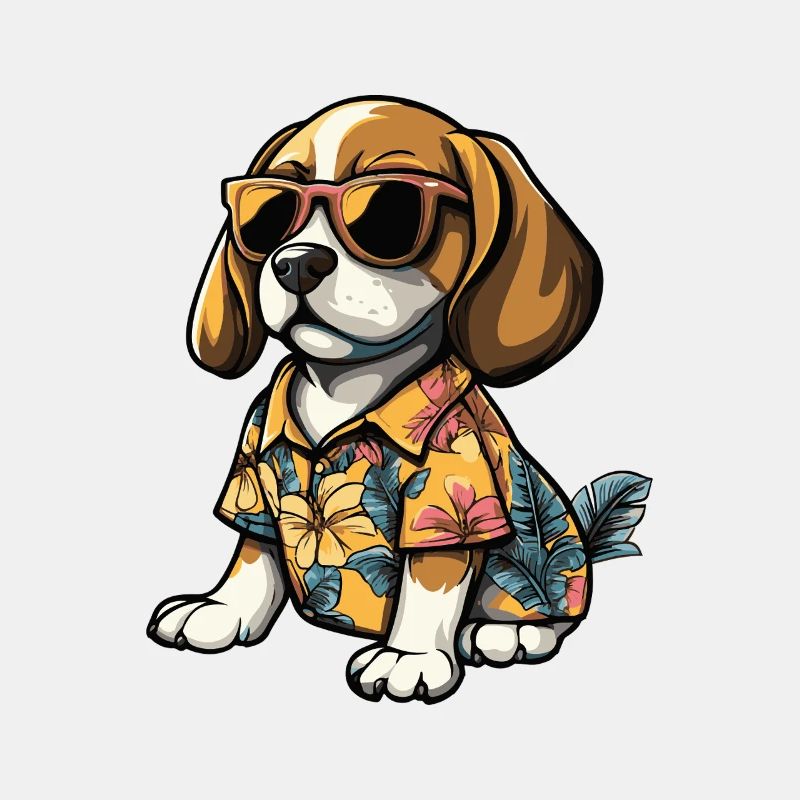 Beagle Chien Bande dessinée Vacances