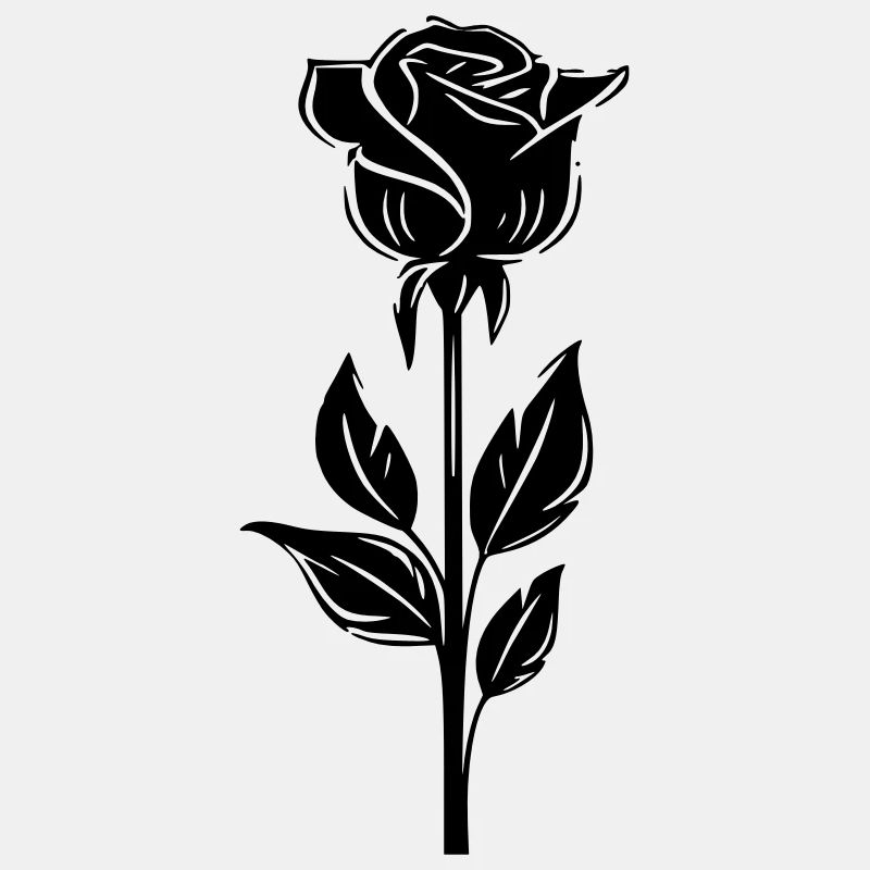 minimaliste une rose colorée