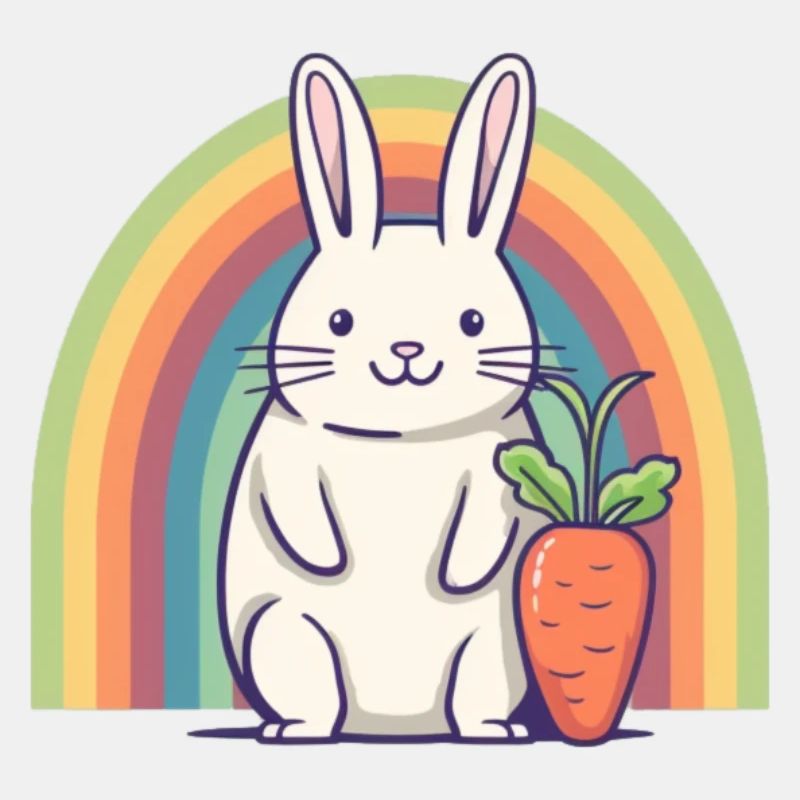 Regenbogen Hase