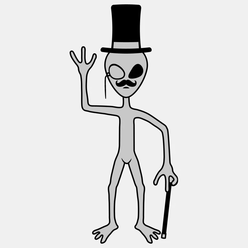 Sir Alien winkt freundlich