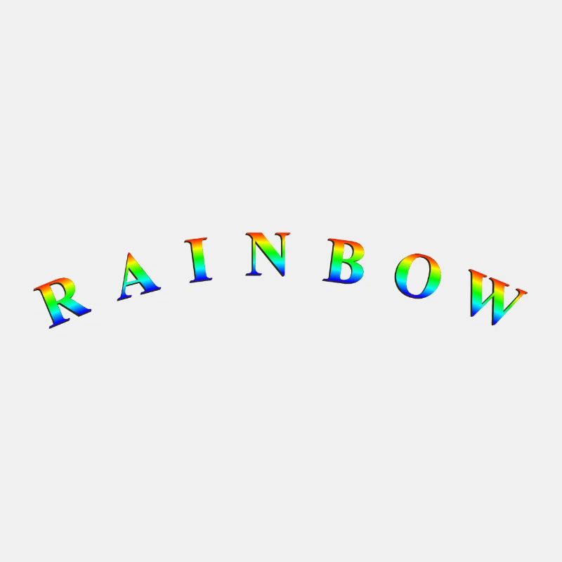 Rainbow-Text-Gebogen