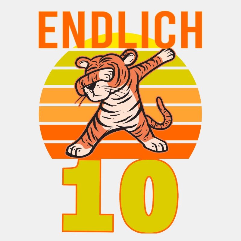 10 Geburtstag Löwe Tiger witzig 10 Jahre Junge