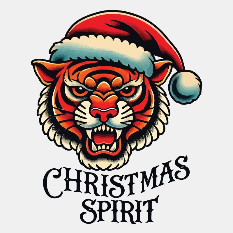 Weihnachtsgeist Tiger Tattoo Aesthetic