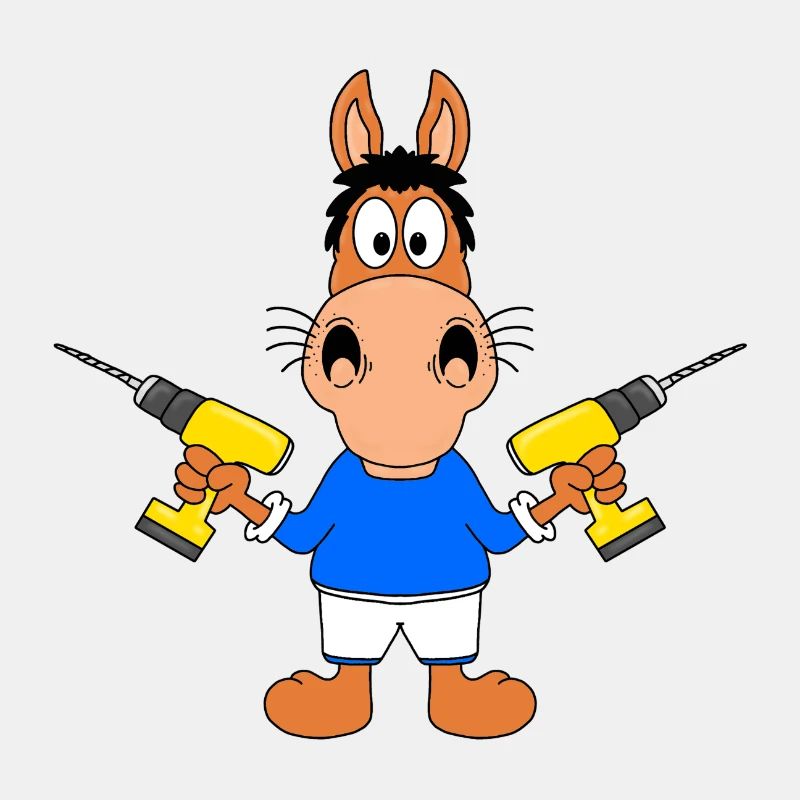 PFERD - PONY - HANDWERKER - HEIMWERKER - BOHRER