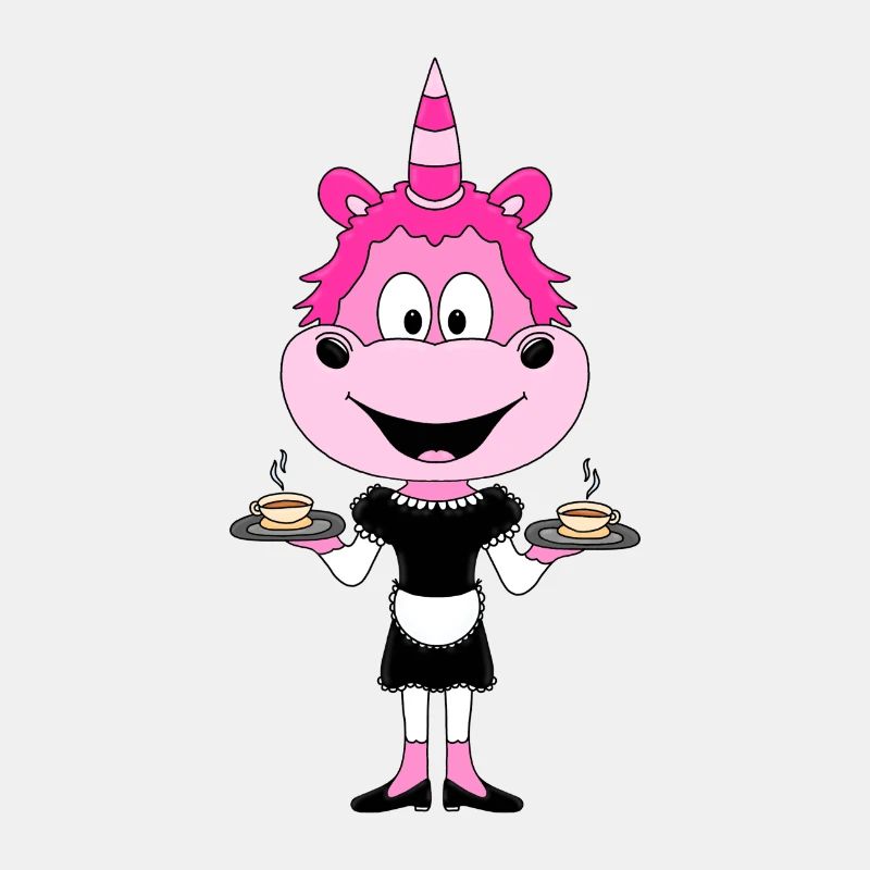EINHORN - KELLNERIN - GASTRONOMIE - KAFFEE - TEE