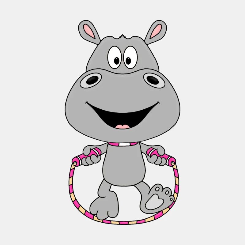 SEILSPRINGEN - SPRINGSEIL - NILPFERD - BABY