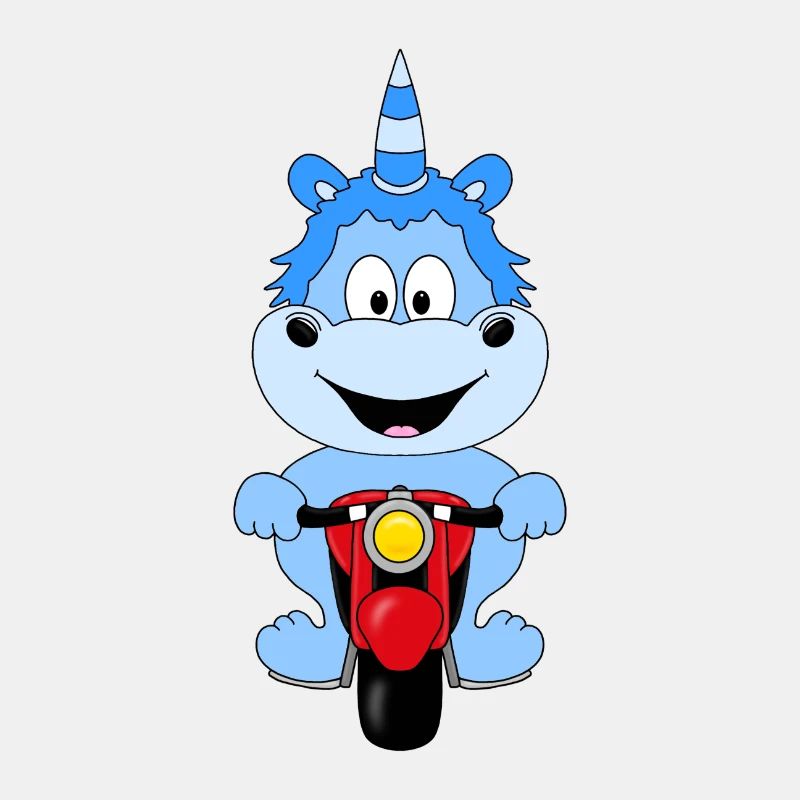 BIKER - MOTORRADFAHRER - EINHORN - FUN