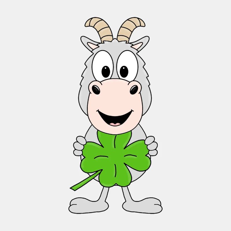 KLEEBLATT - GLÜCKSBRINGER - ZIEGE - TIER