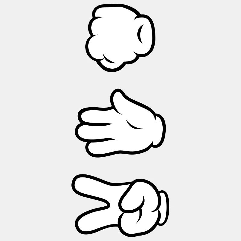 Comic Hands - Rock Paper Scissors