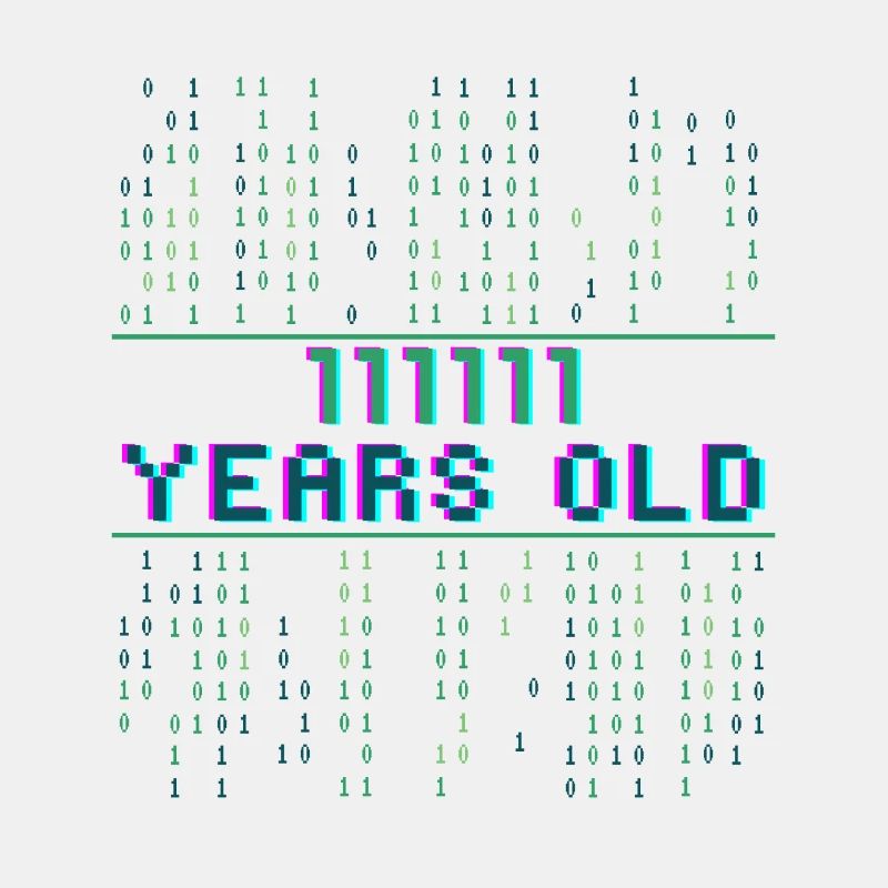63. Geburtstag 63 Jahre alt Binärcode Coder