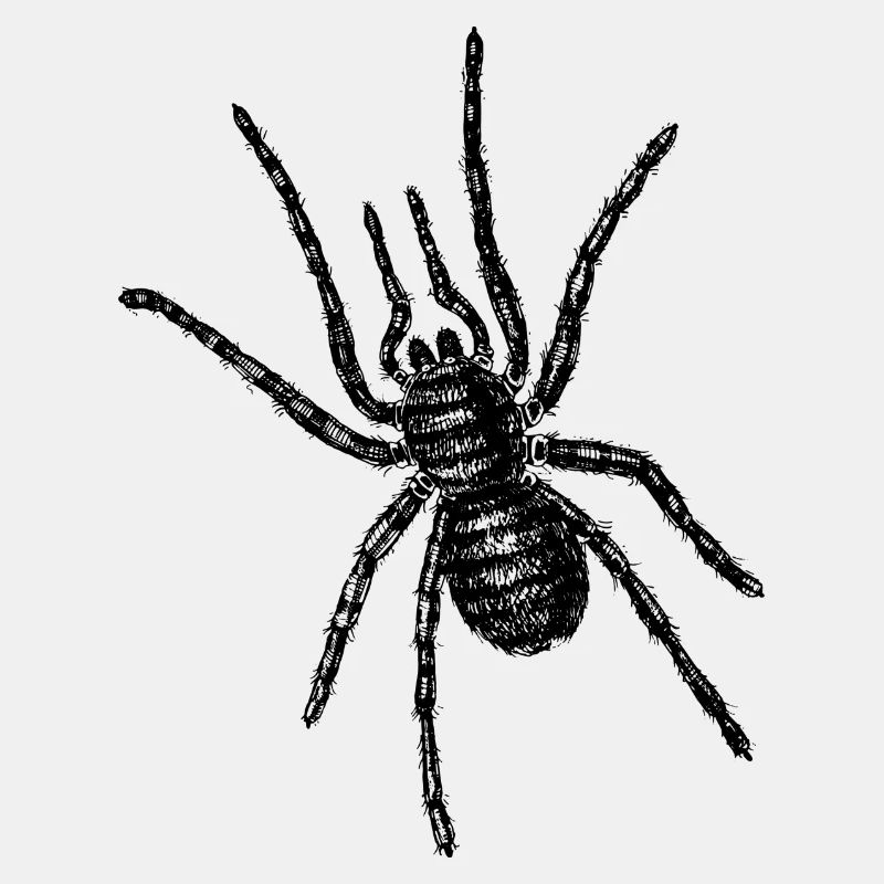 Big spider crawls over you