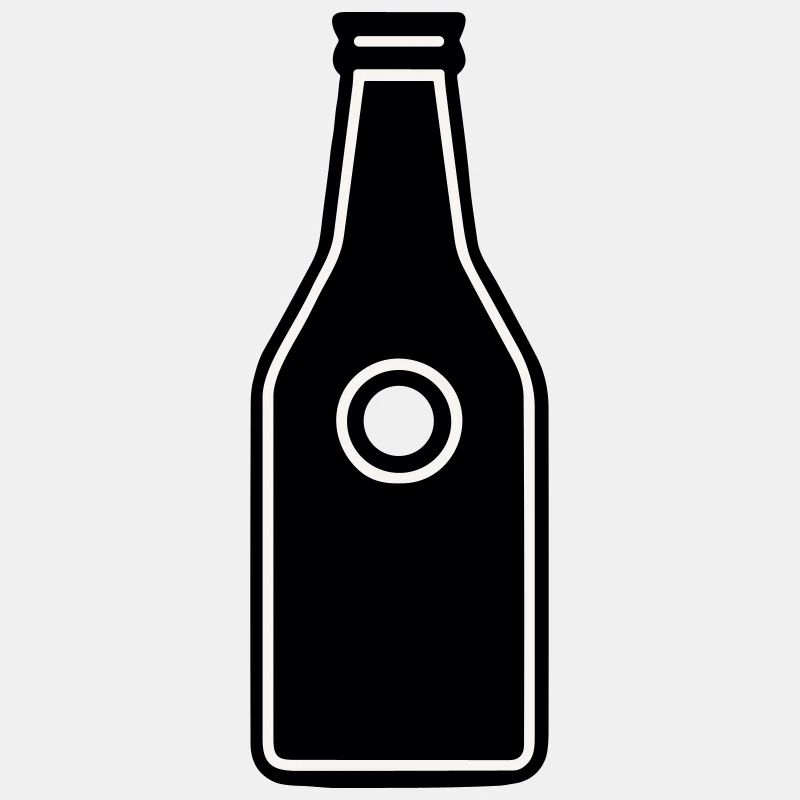 einfaches Piktogramm einer Flasche
