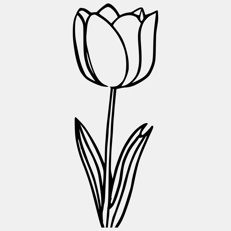 Simple tulip as vector illustration