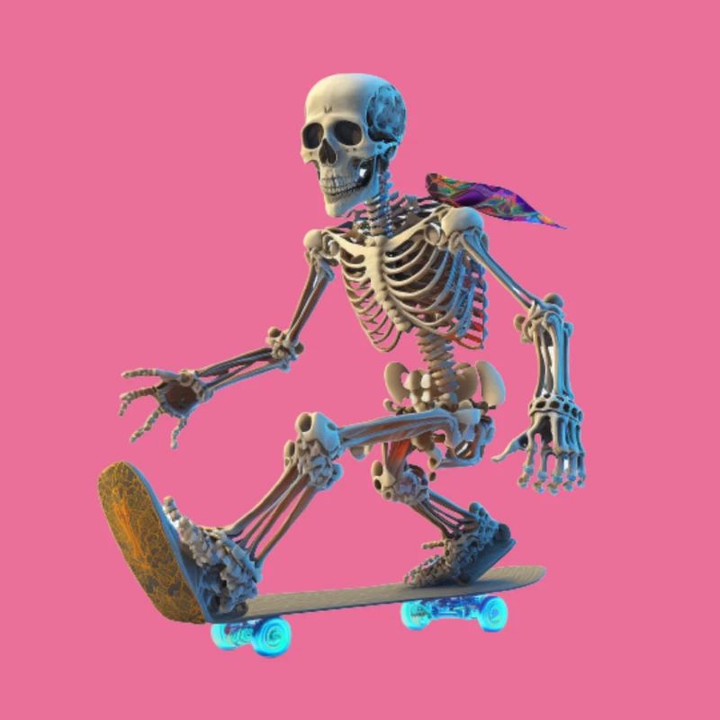 Skelett Skateboarder