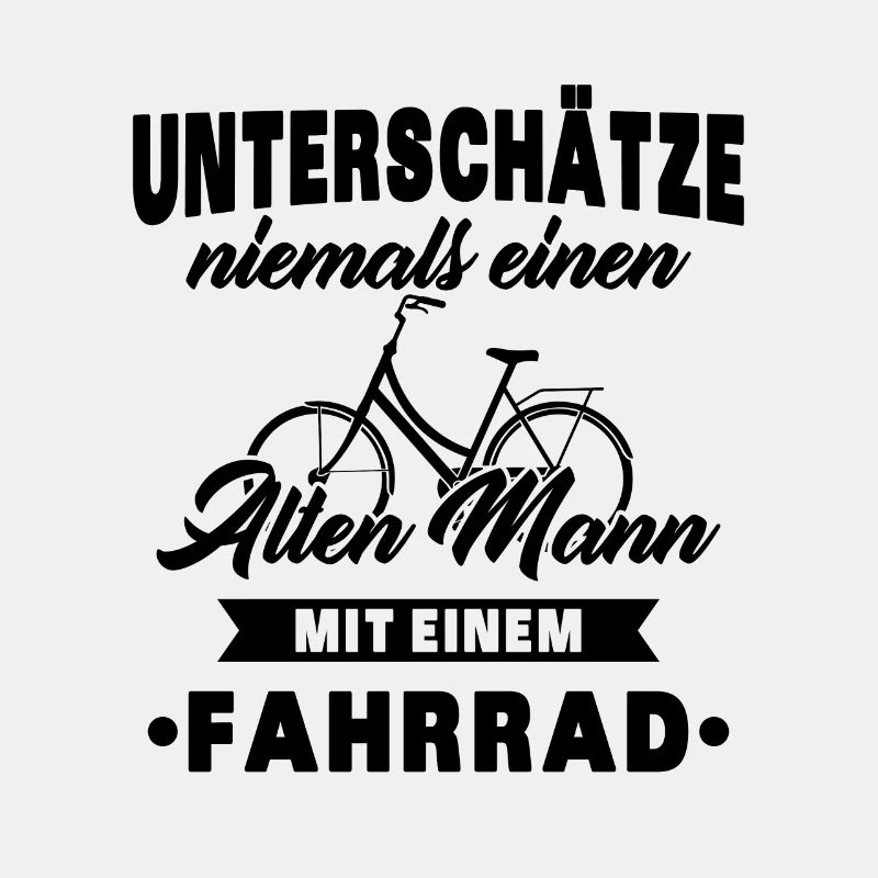 Alte Mann mit Fahrrad