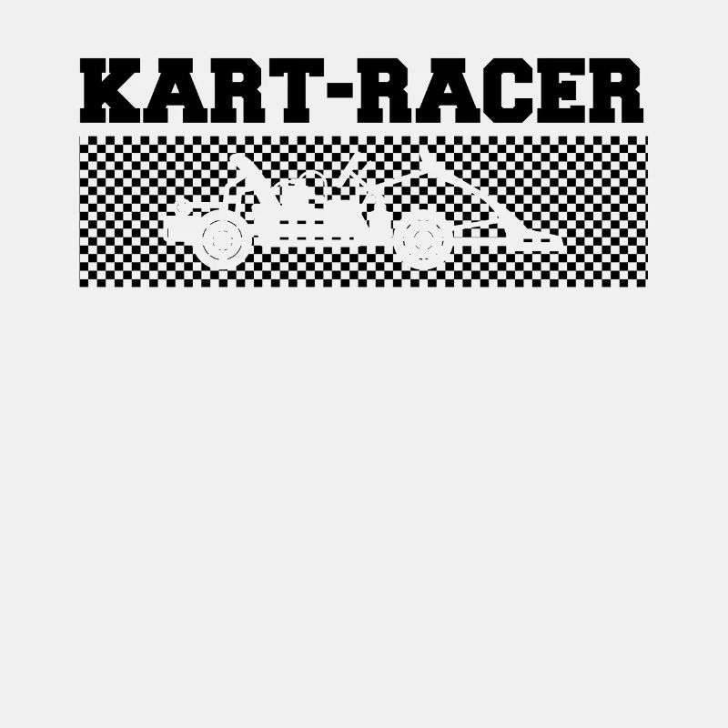 Kart Racer check pattern in black design