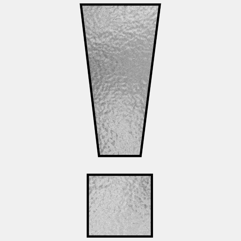 Punctuation mark exclamation mark ! Silver