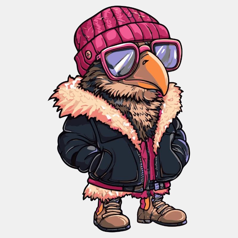 Harpyie Vogel Winter Comic