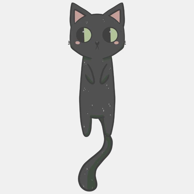 Süße schwarze Katze
