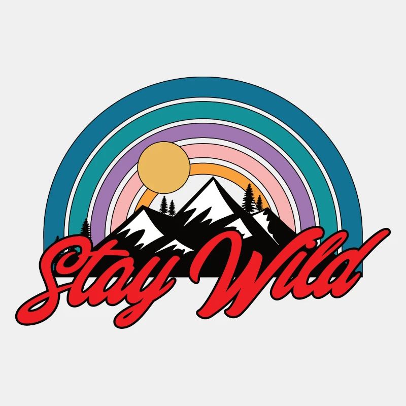 Stay Wild Mountains Sunset