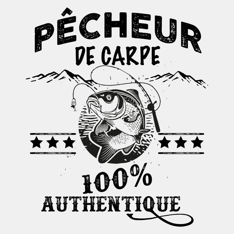 Pêcheur de carpe authentique