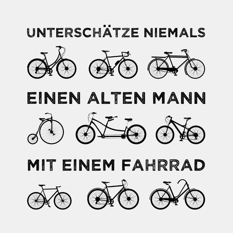 Alter Mann Mit Fahrrad