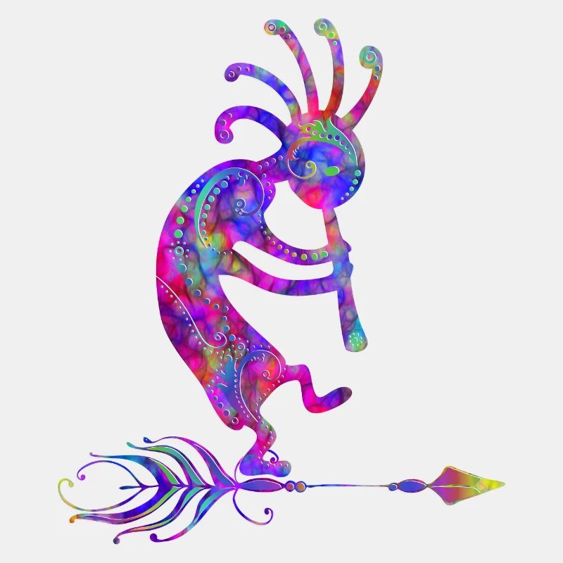 Native American Kokopelli With Feather 2