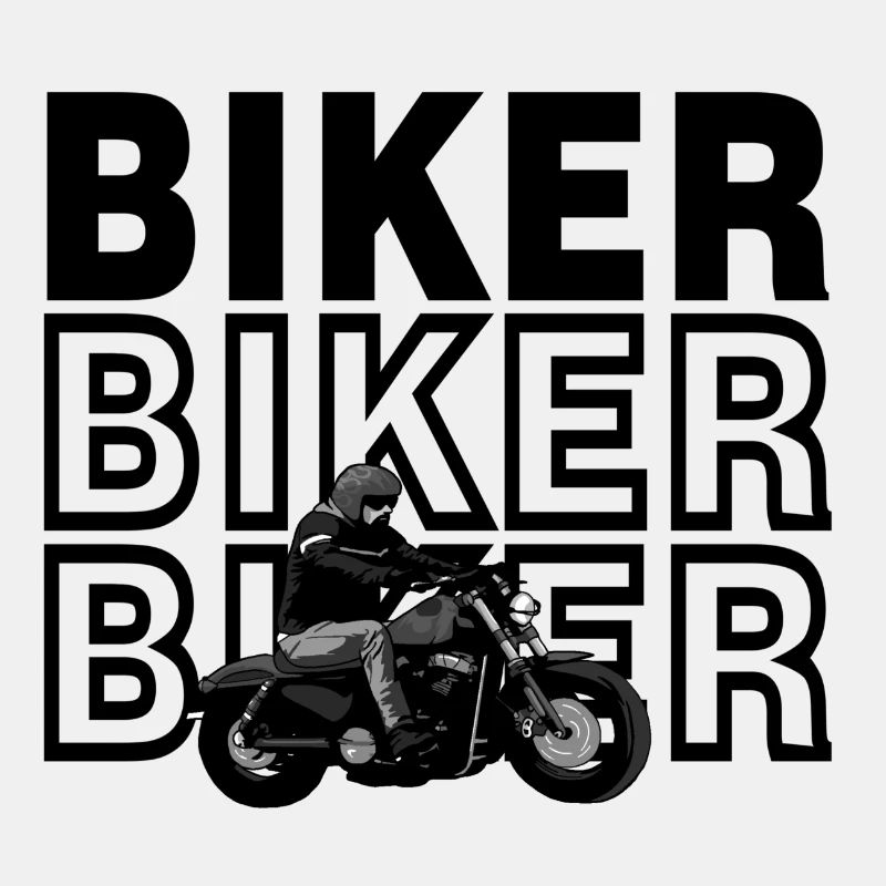 Biker (Black and White)