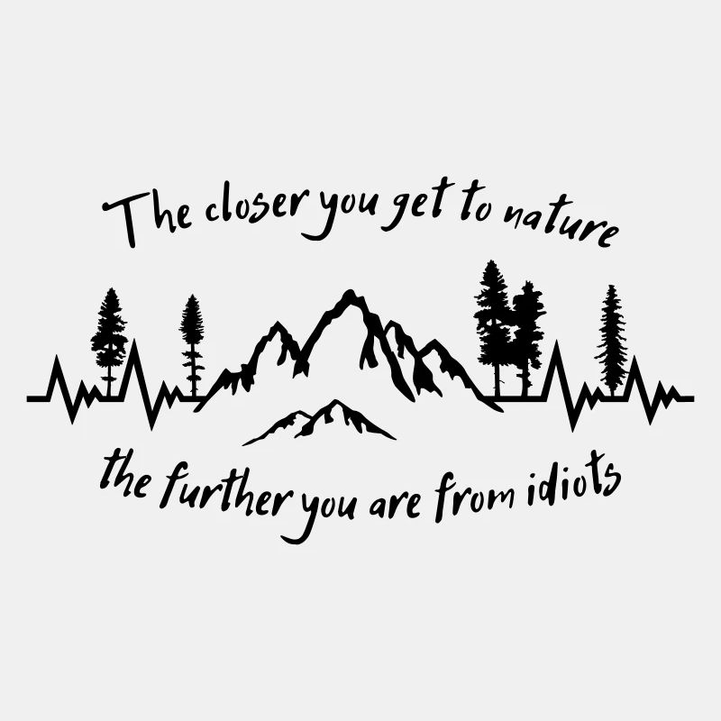 Mountain Hiking Nature Funny
