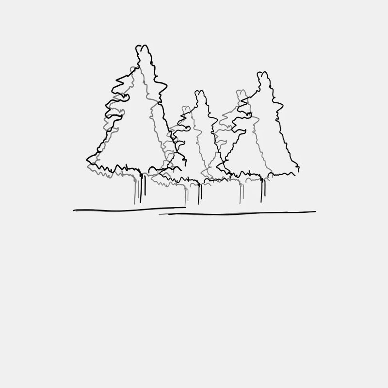 Tree Forest Lineart