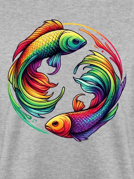 Fische Sternzeichen Rätselhaftes Regenbogen-Design