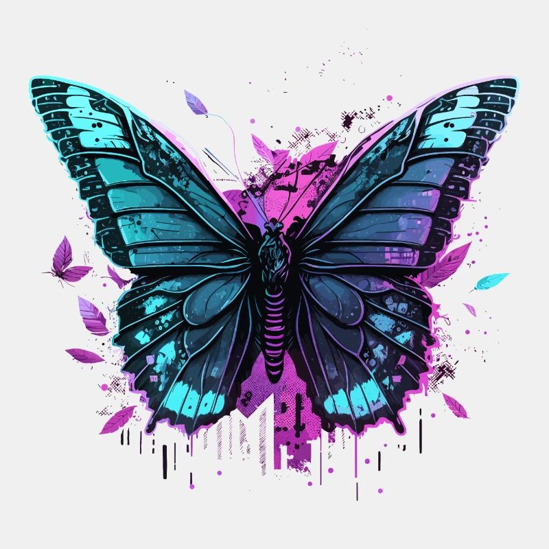 Schmetterling Garten Vaporwave