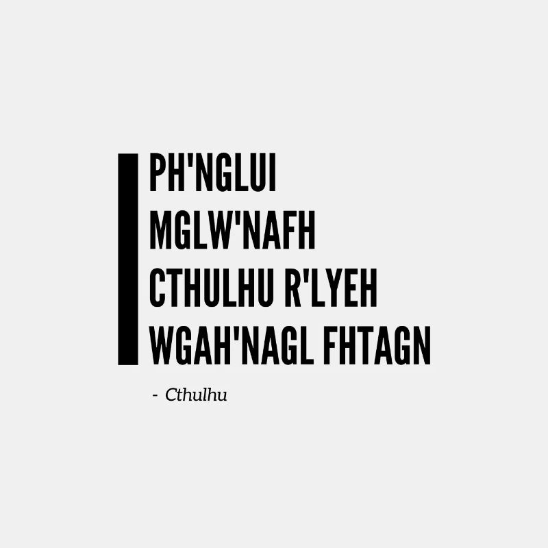 Cthulhu Ruf Lovecraft PH'NGLUI