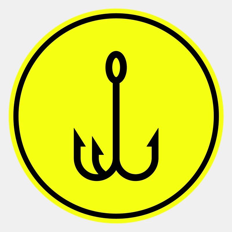 Fishing hook angler icon